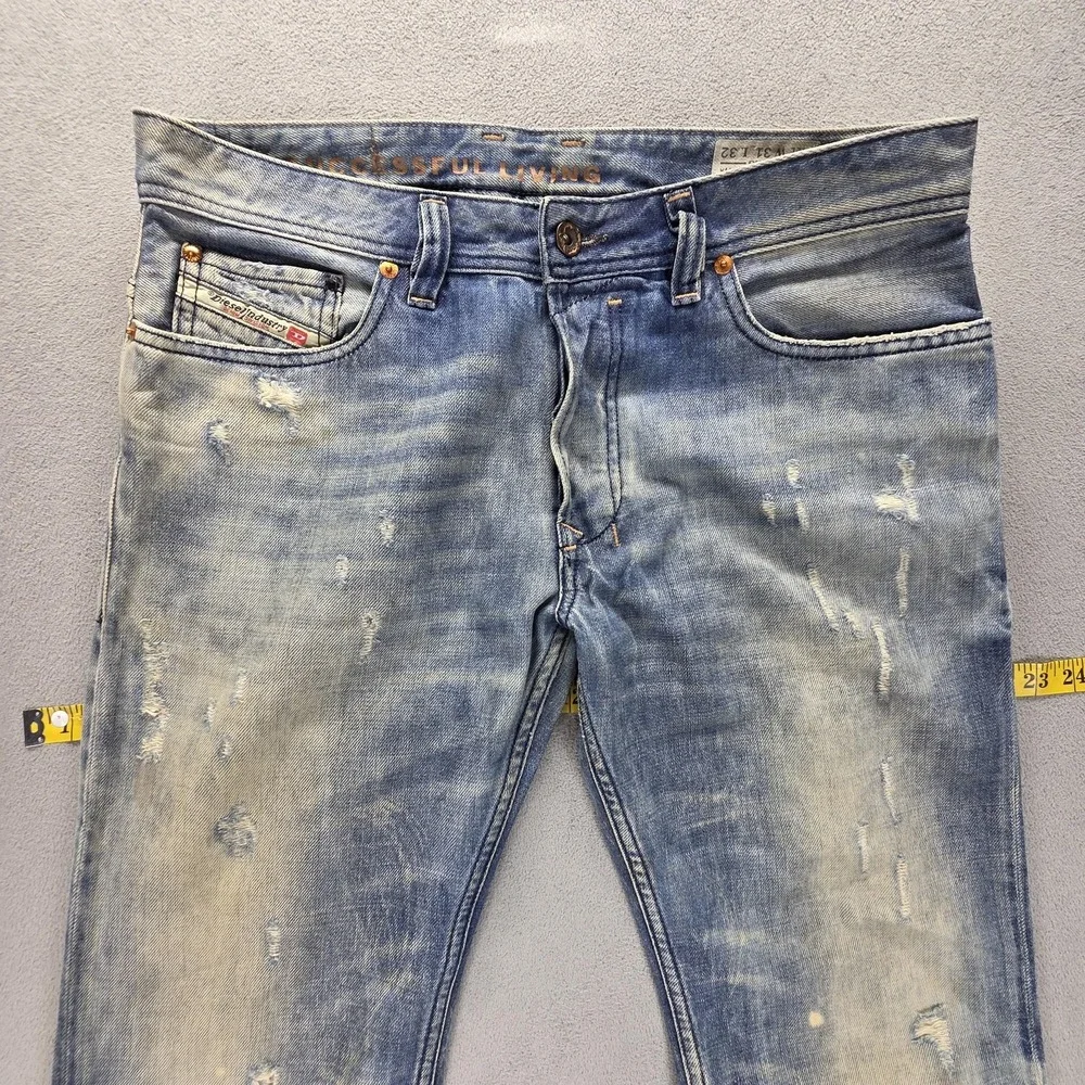 Diesel Jeans Mens 31x32 Blue Safado Regular Slim Straight Button Fly Italy 0886P
